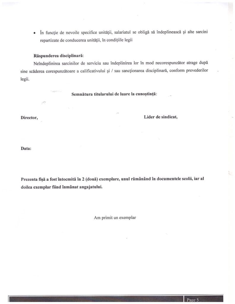 Anunț concurs